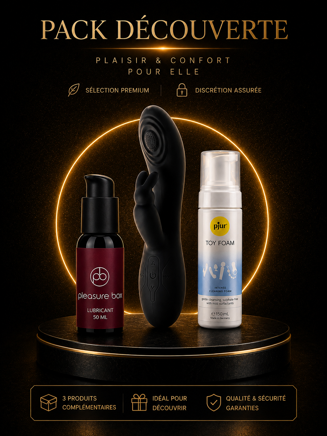 Pack Complet — Rabbit + Nettoyant + Lubrifiant ⭐ Meilleure offre
